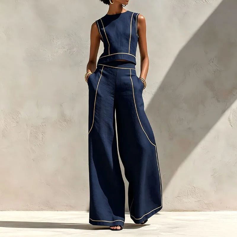 Maya | Two-Piece Set with Contrast Trim