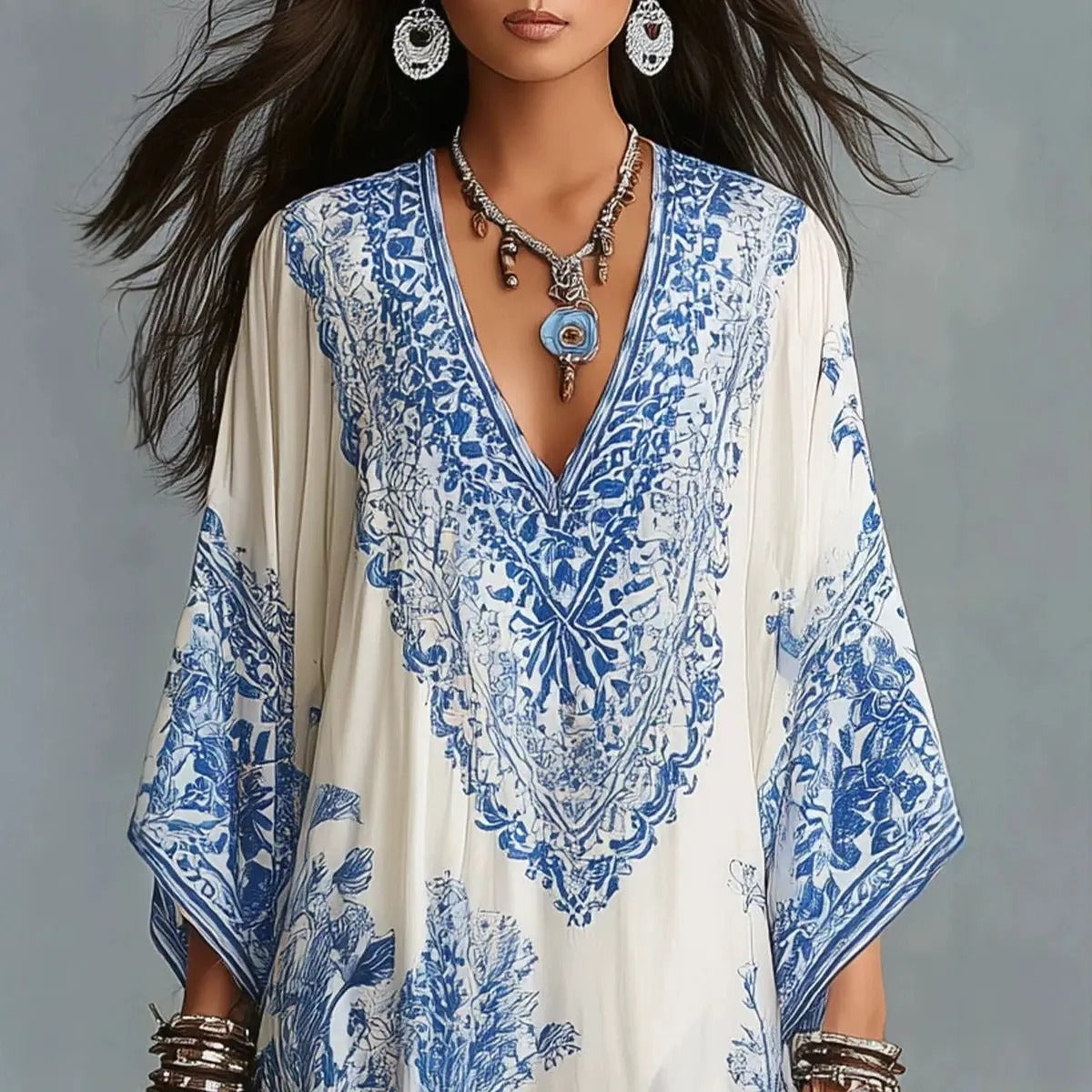 Alba Bohemian Maxi Ethnic Dress