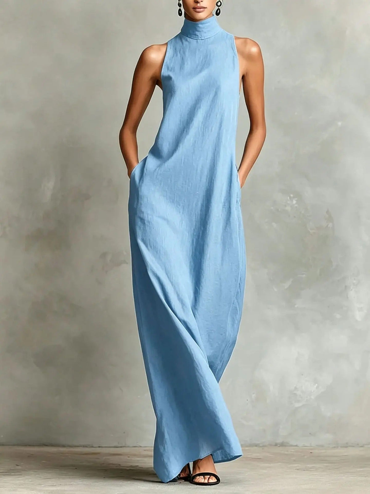 Nadia | High-Neck Maxi Dress