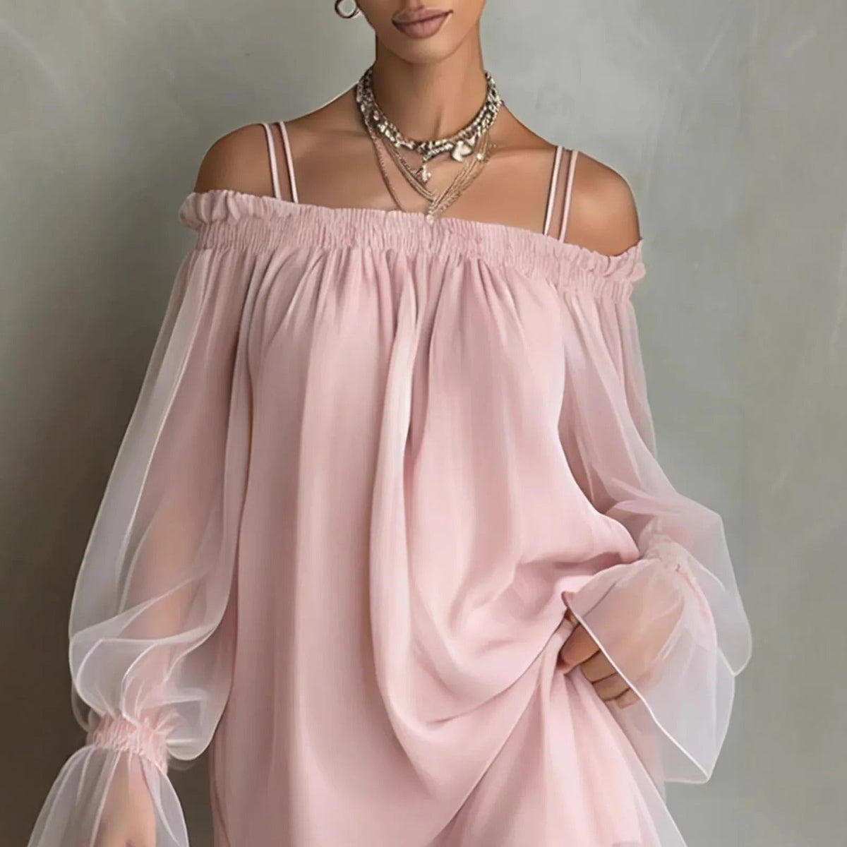 Natalie | Tulle Off-the-Shoulder Mini Dress