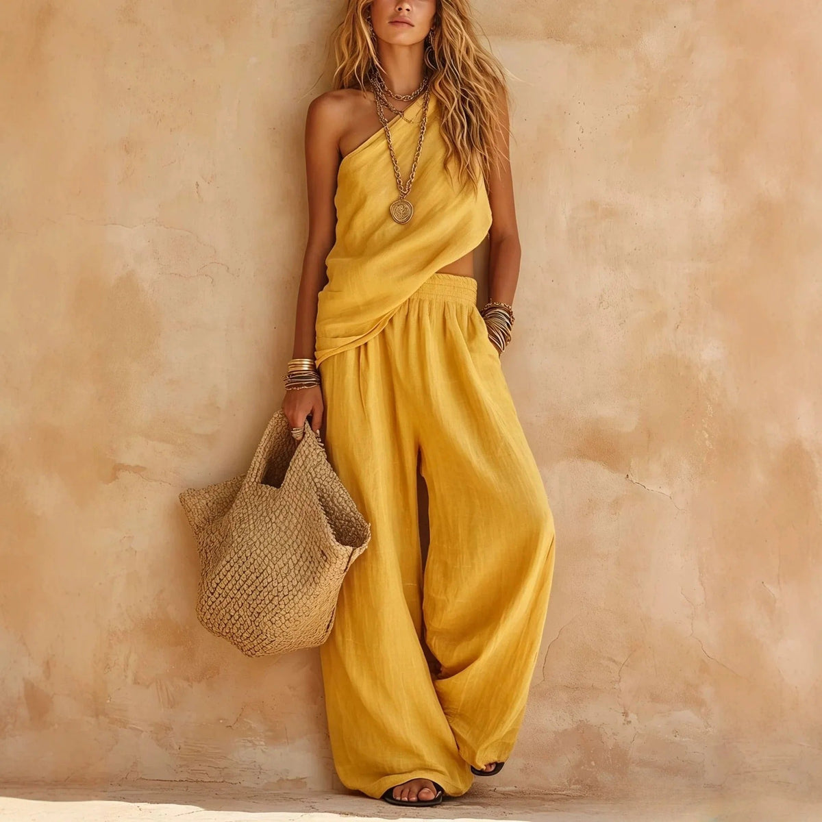 Marisol | One-Shoulder Two-Piece Set