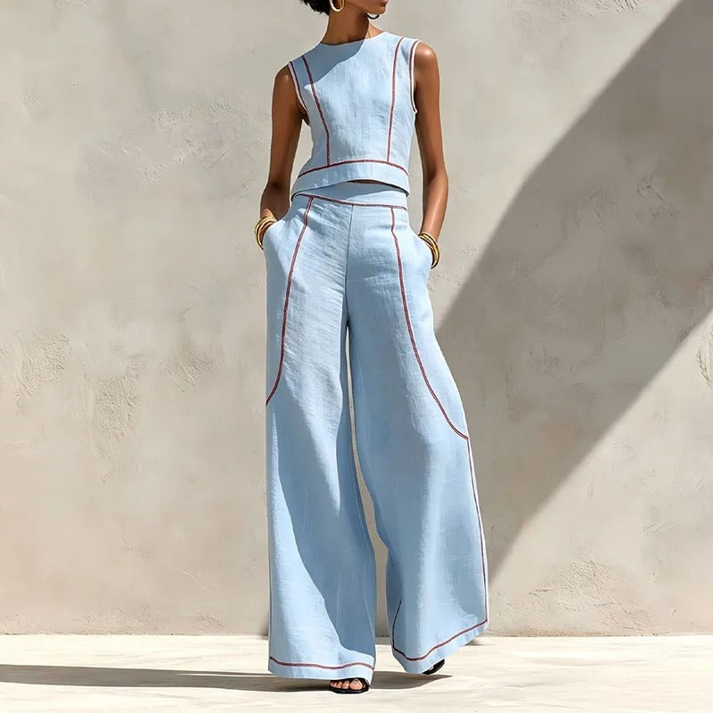 Maya | Two-Piece Set with Contrast Trim