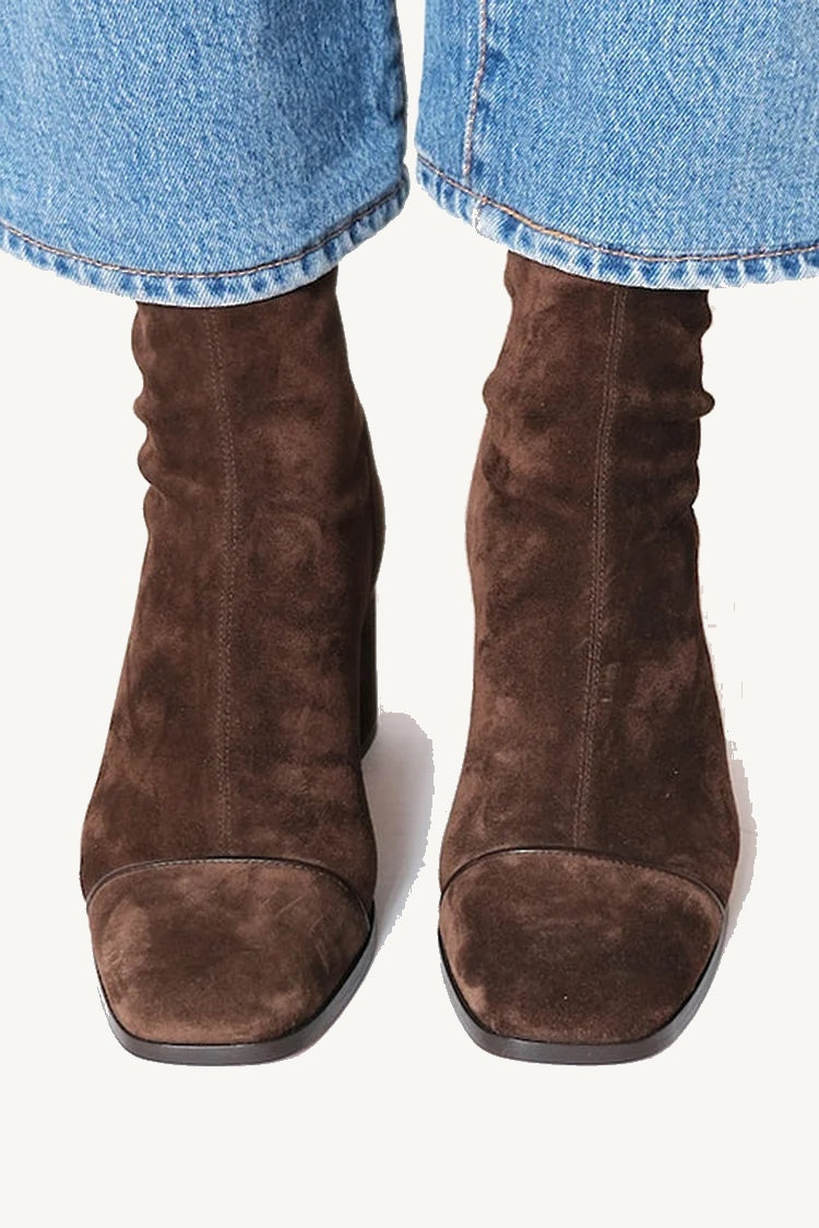 Elaraâ„¢ | Elegant Suede Ankle Boots