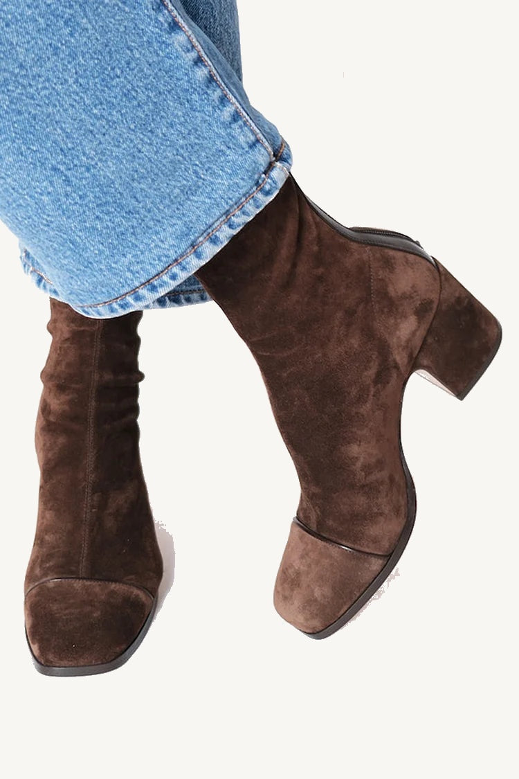 Elaraâ„¢ | Elegant Suede Ankle Boots