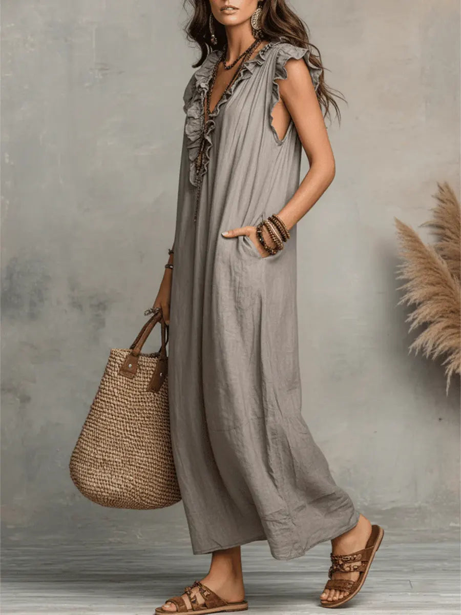 Marisol | Linen Maxi Dress