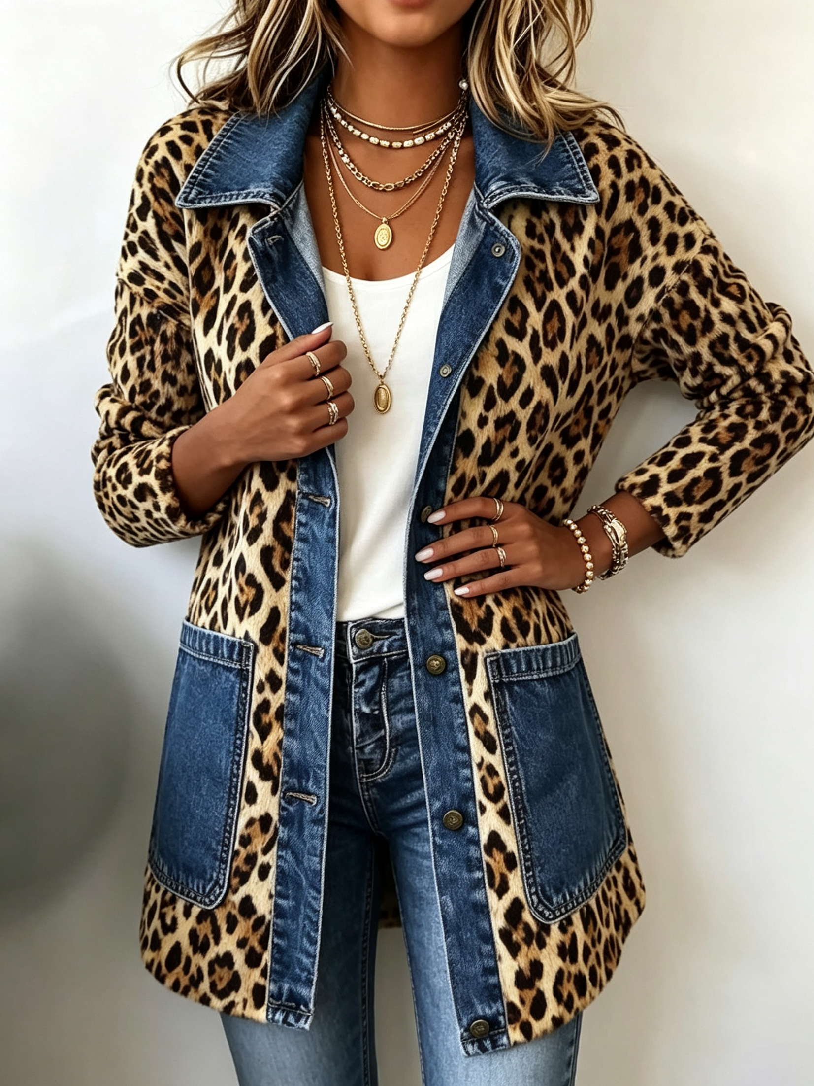 FABLENNE Contrast Longline Jacket β Wells & Rose