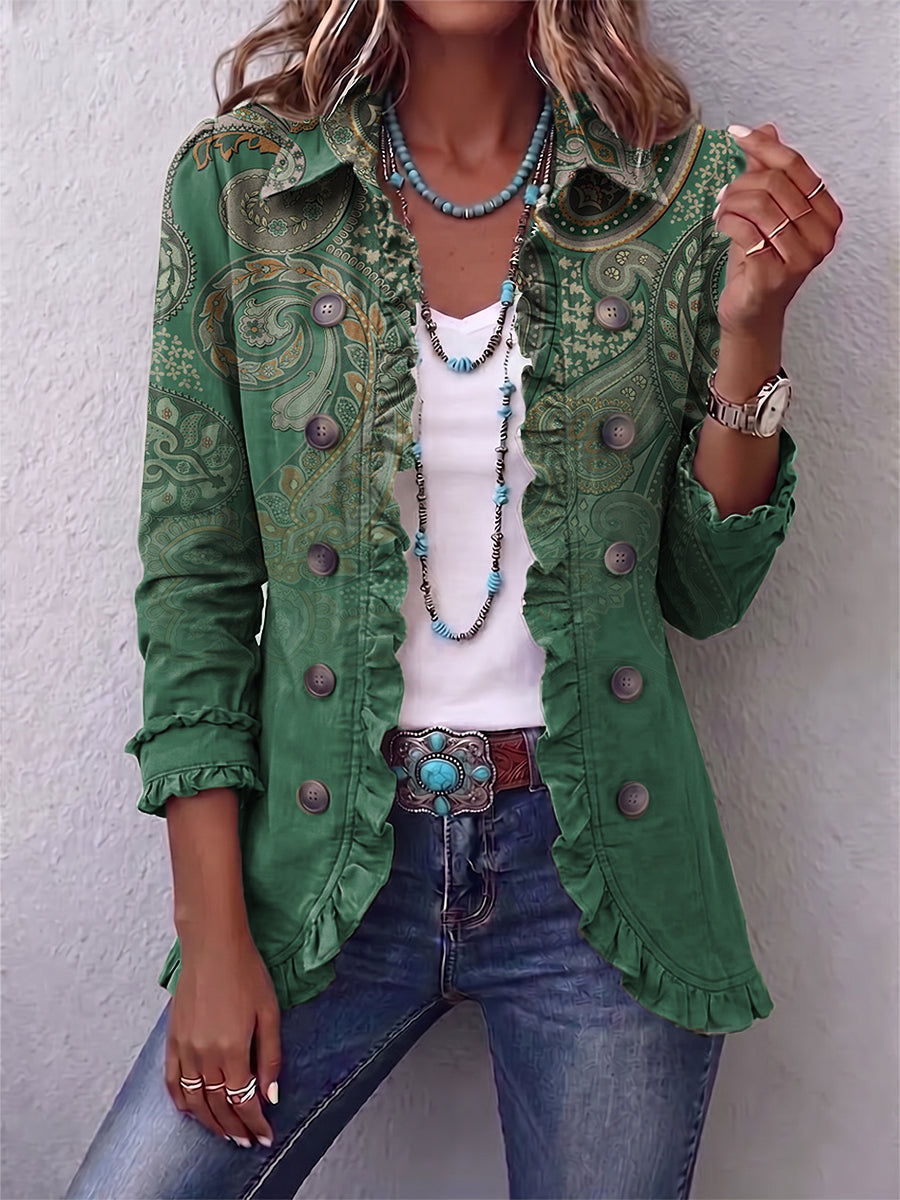 JEMARA Paisley Cuffed Jacket β Wells & Rose