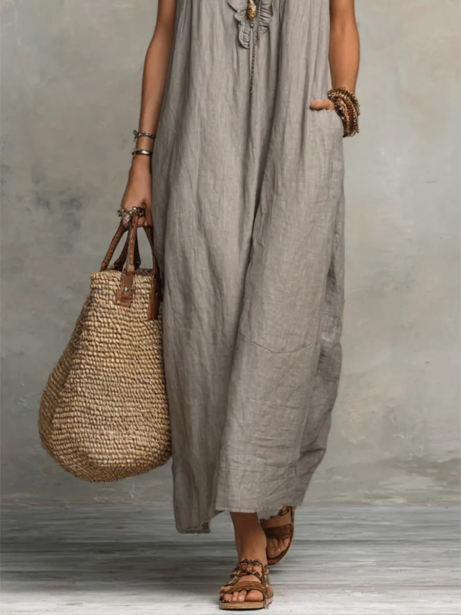 Chiara | Maxi Bohemian Dress with V-Neck