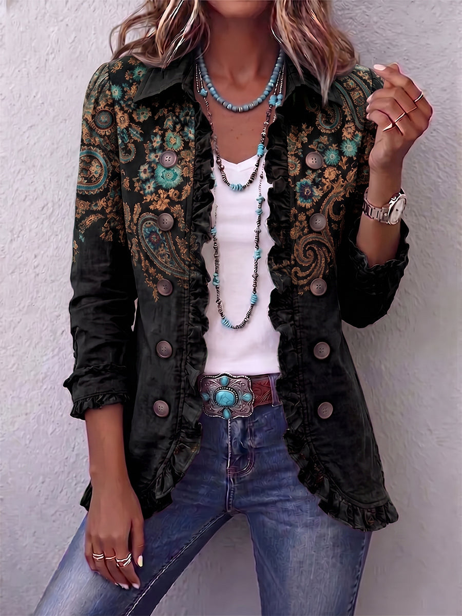 Lilyâ„¢ | Bohemian Paisley Ruffle Jacket
