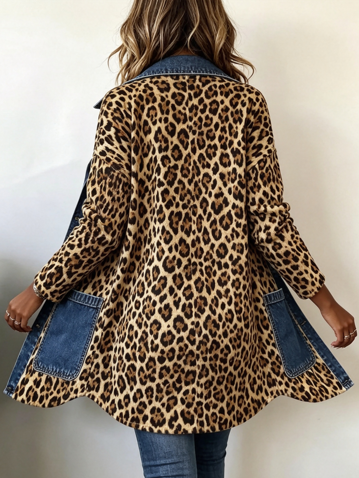FABLENNE Contrast Longline Jacket β view 4