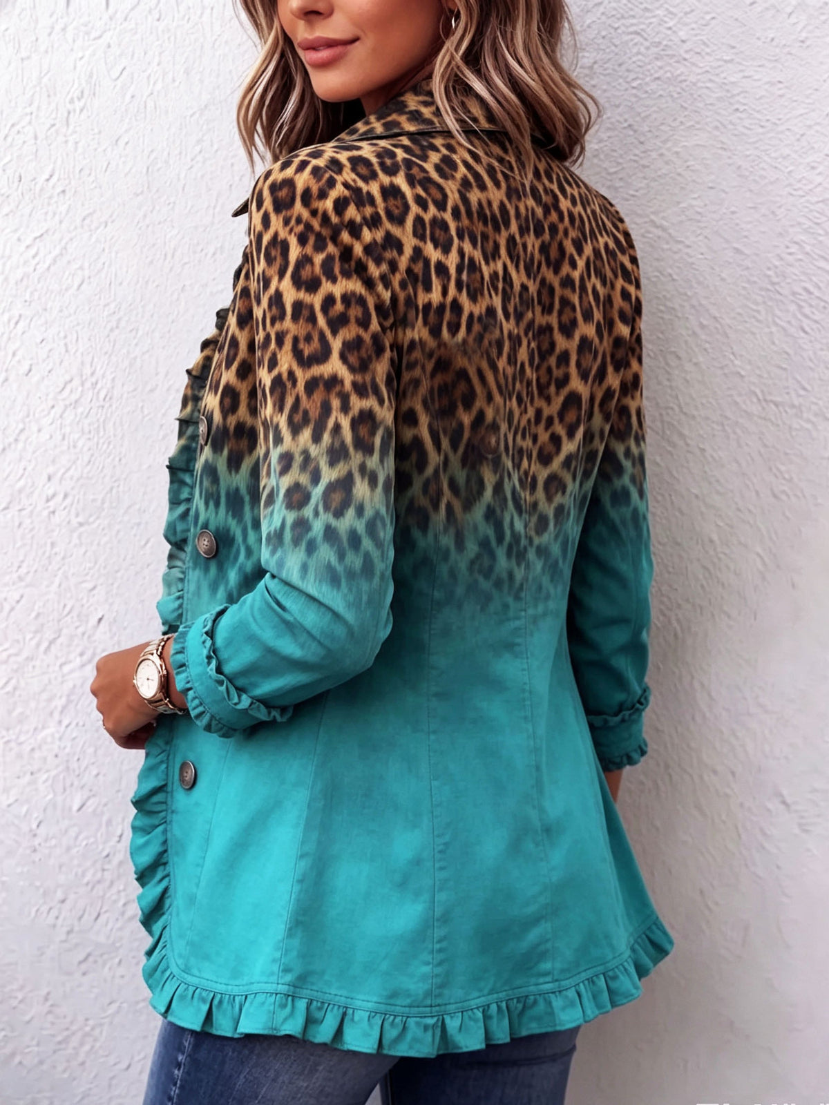 ELSPETH Ombré Leopard Blazer – view 4