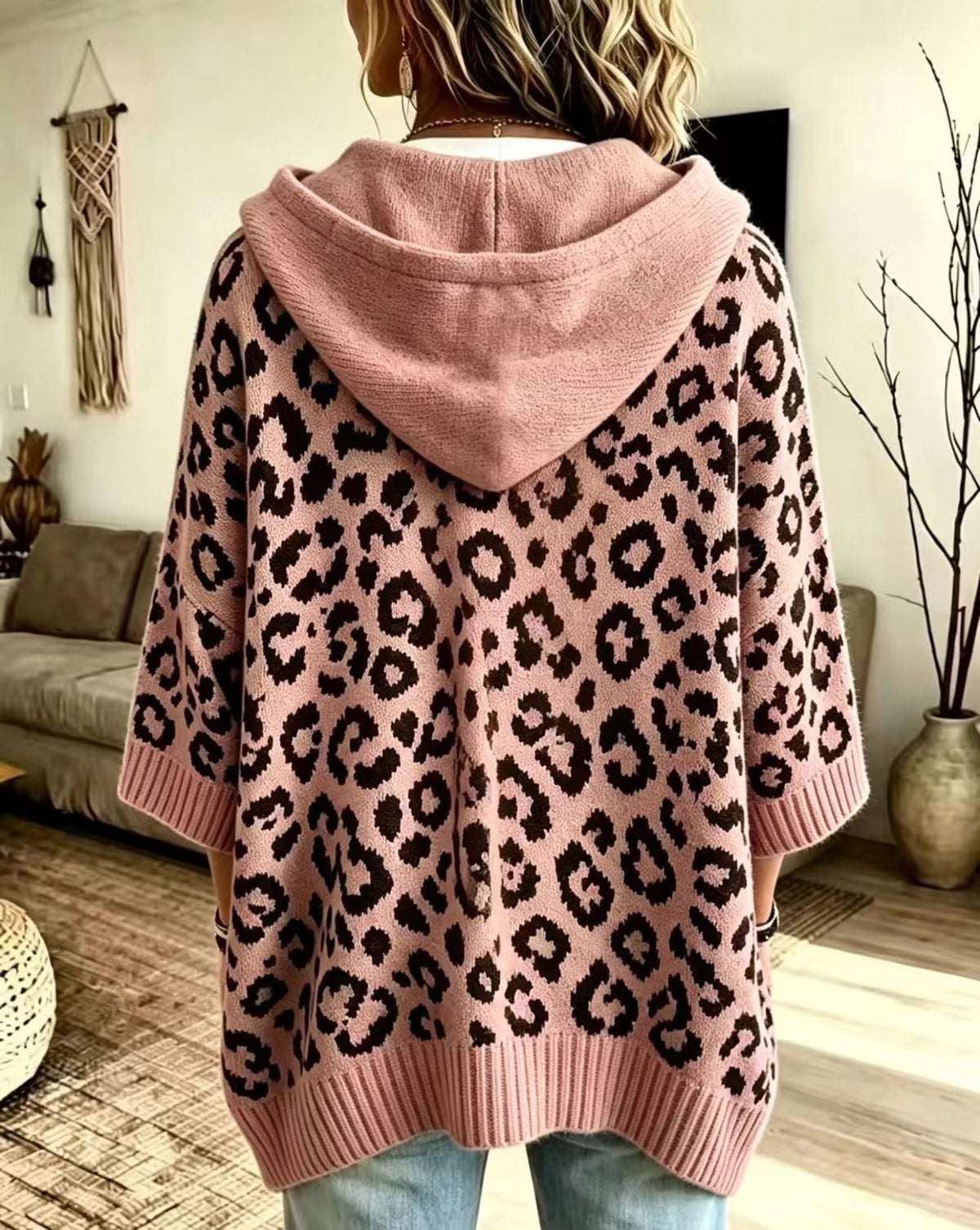 Michelle™ | Casual Leopard-print Knitted Hoodie