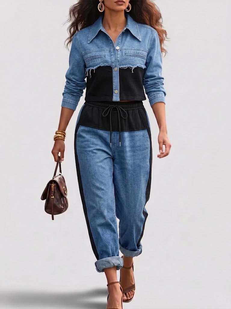 HOLBROOK Cropped Jacket & Pants Set β view 2