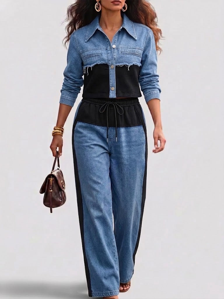 HOLBROOK Cropped Jacket & Pants Set β view 3