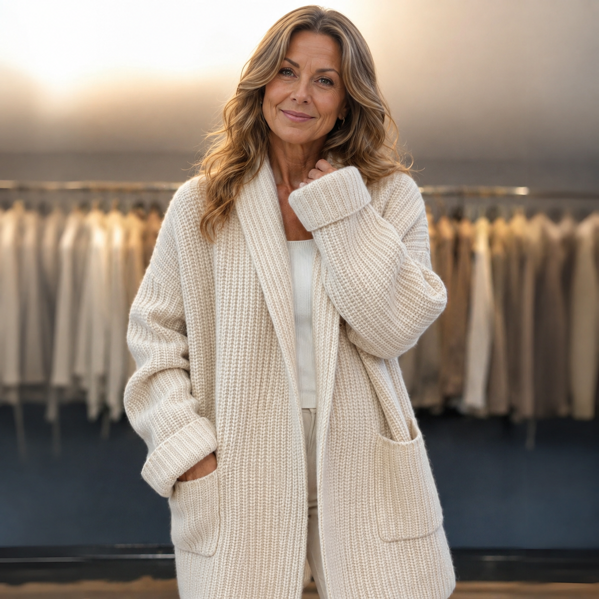 Theresa | Long Cardigan Coat – Wells & Rose