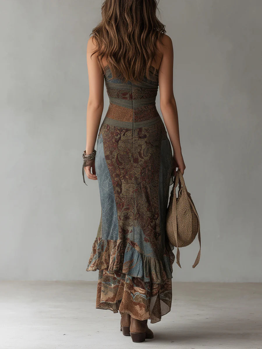 Maya | One-Shoulder Jacquard Midi Dress