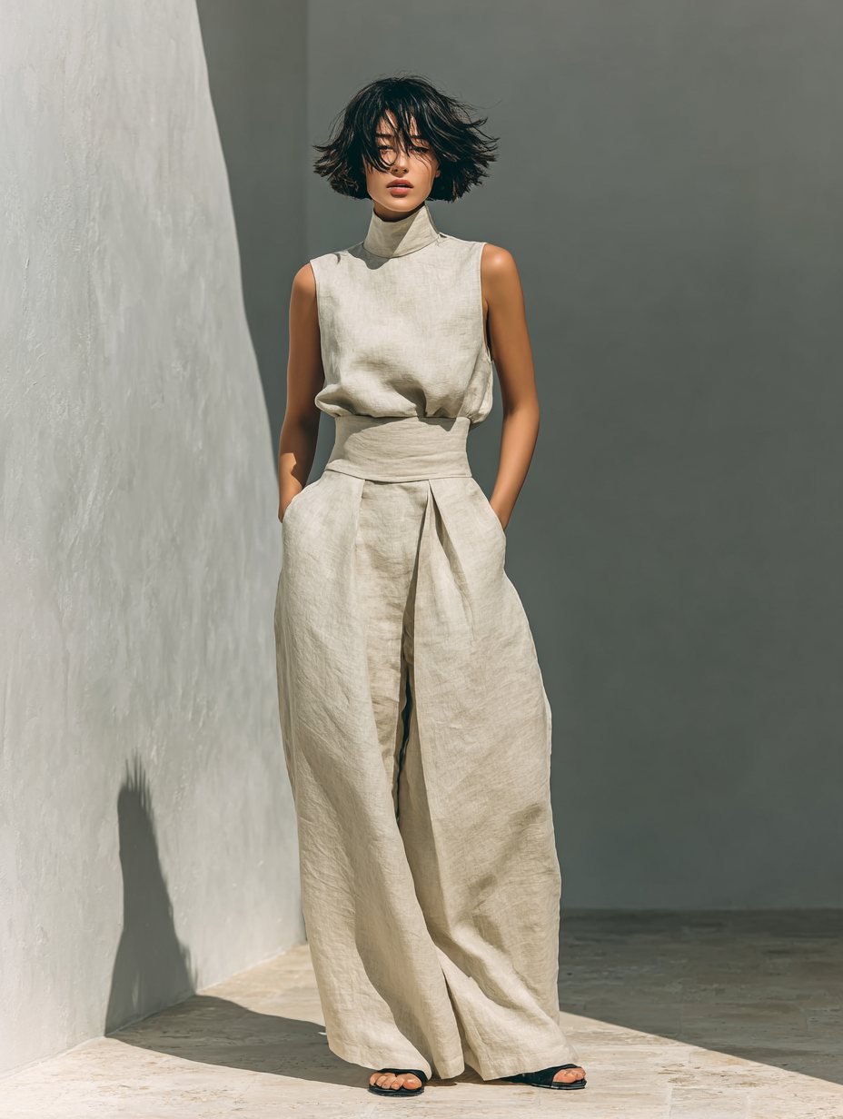 Venancia™ | Minimalist Set Top and Wide Pants