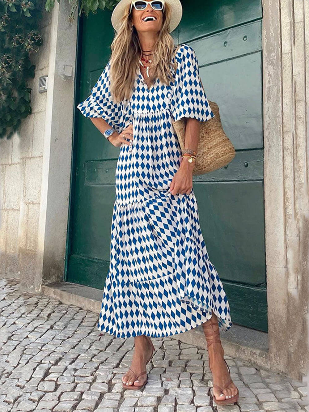 Marisol | Bohemian Printed Maxi Dress – Wells & Rose