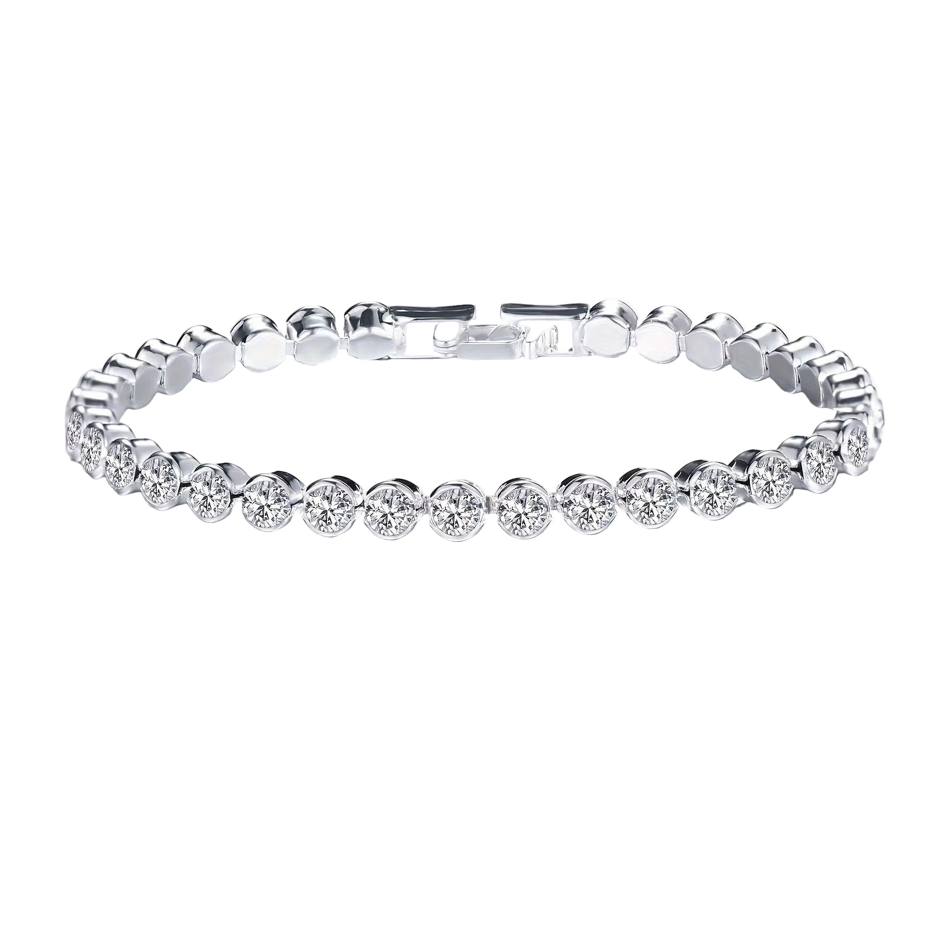 Éloria | 4 mm Adjustable Tennis Bracelet in Gold or Silver 17 cm