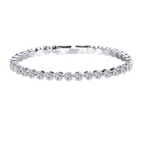 Éloria | 4 mm Adjustable Tennis Bracelet in Gold or Silver 17 cm
