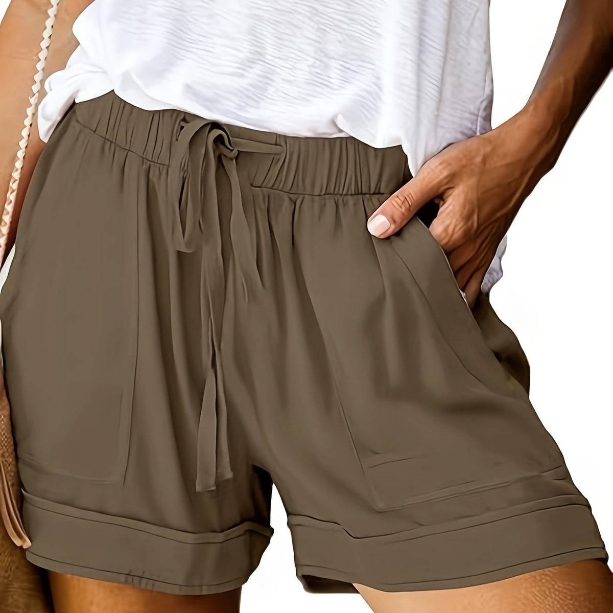 Maya | Relaxed Drawstring Shorts – Wells & Rose