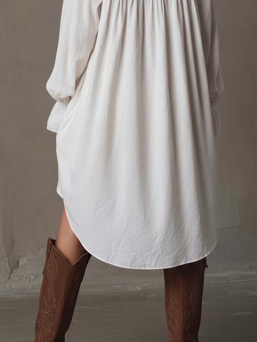 Harper | Lace Long-Sleeve Mini Dress