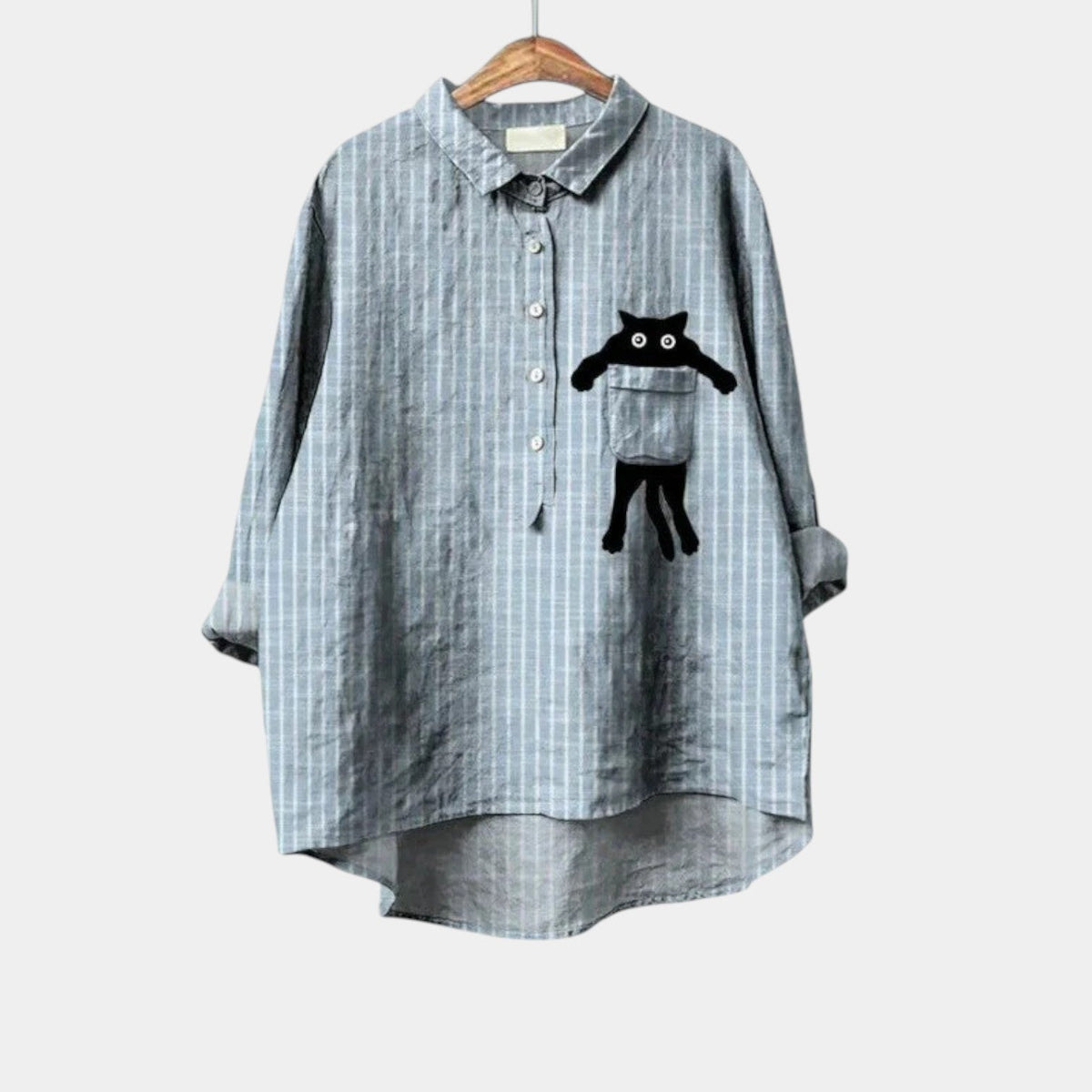 Violetta | Pinstripe Cat Blouse