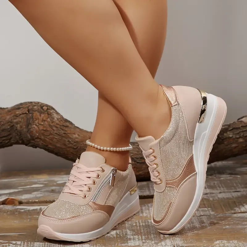 Julia | Orthopedic sneakers with laces and side closure