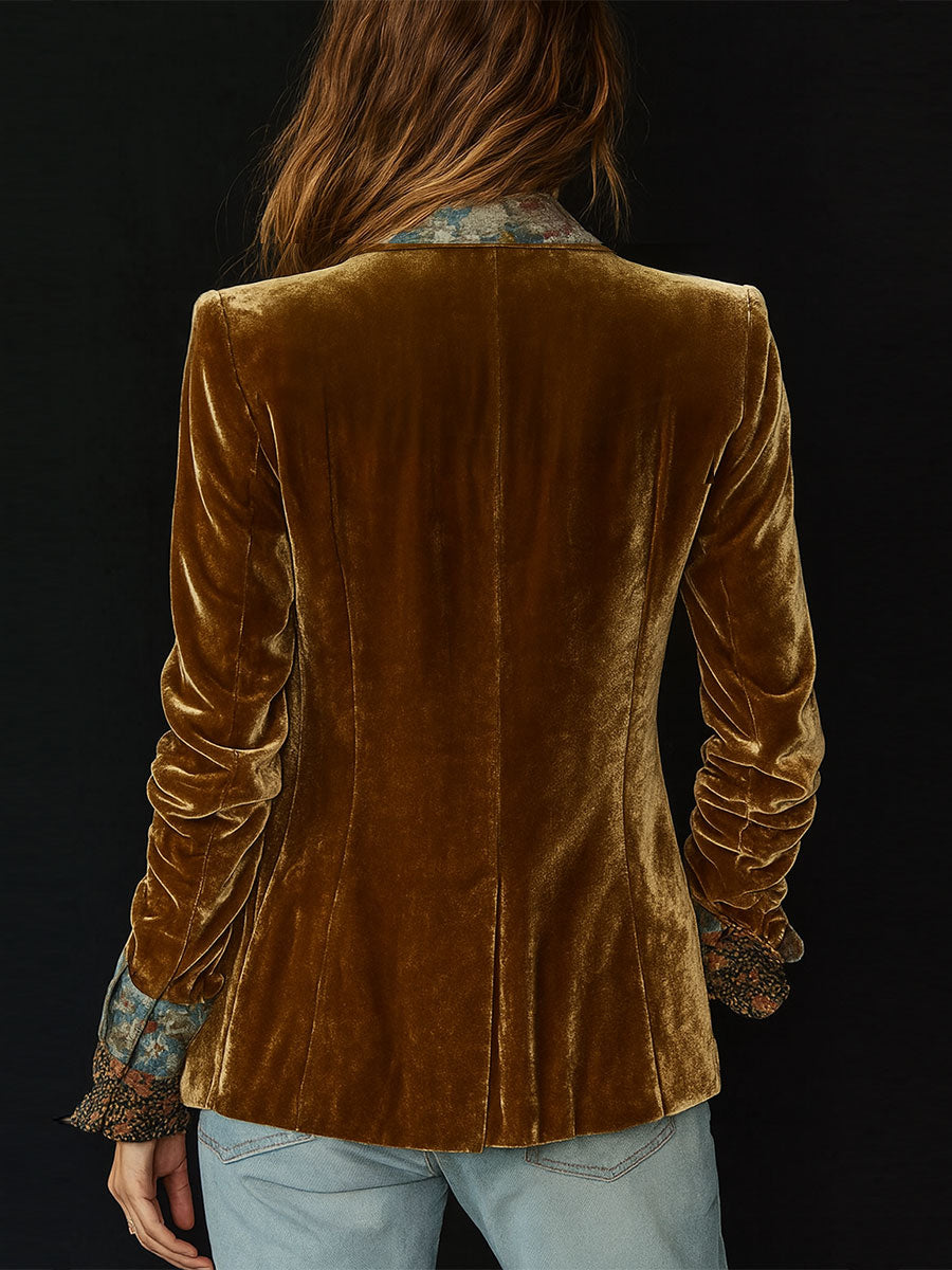 Ottavia | Vintage Floral Printed Patchwork Blazer