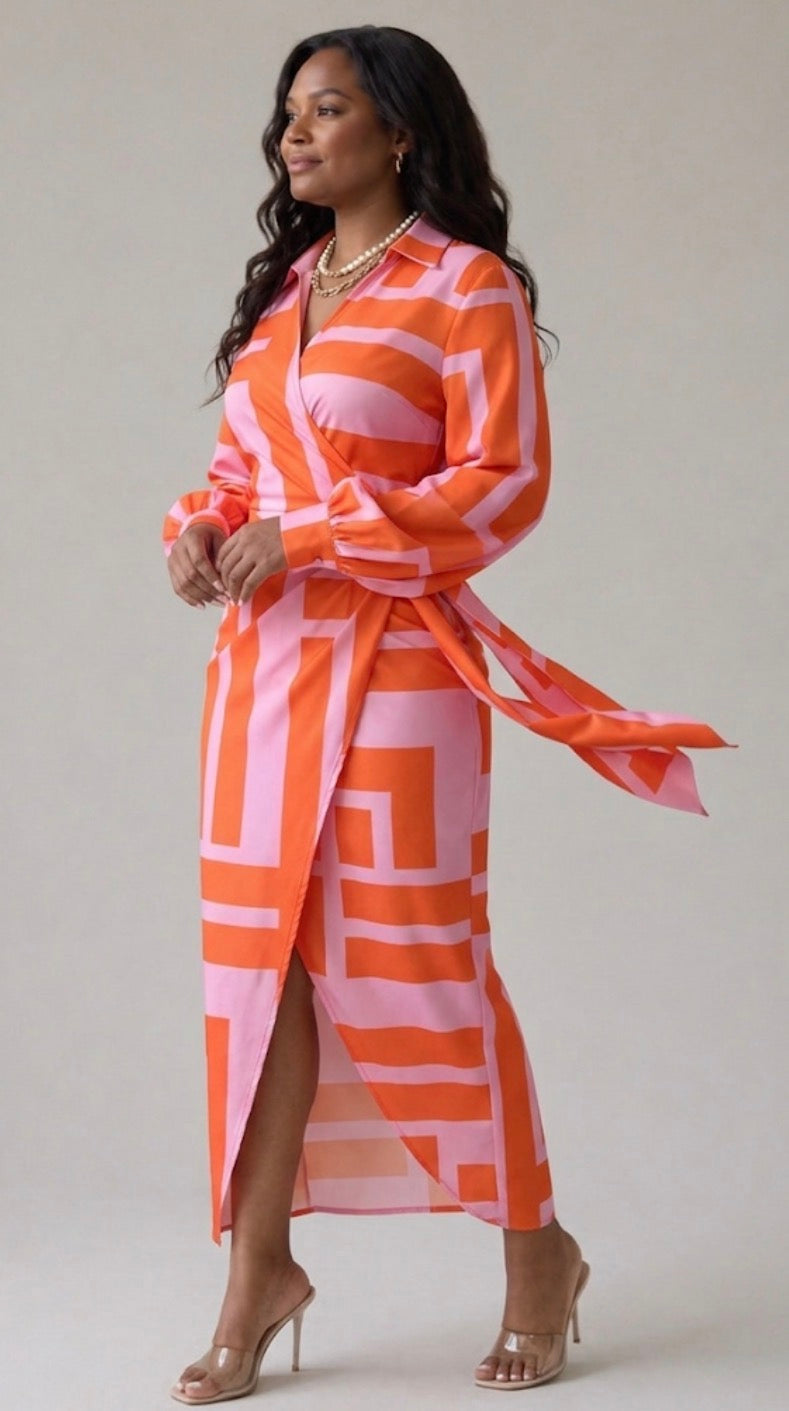 Ellis & Johnson™ | Printed Wrap Dress
