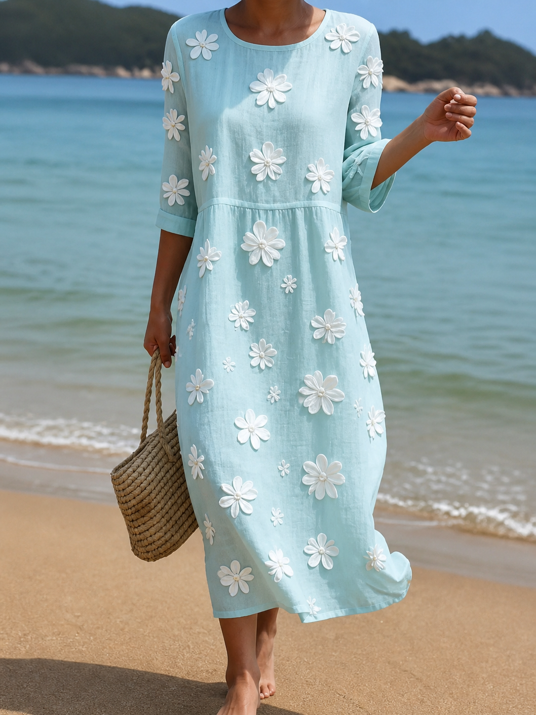 Women's Casual Dress with Floral Print
