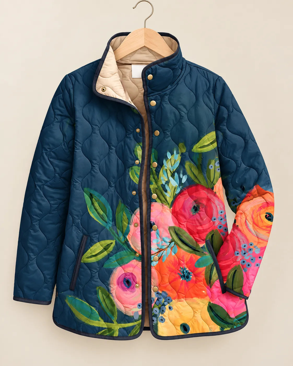 Rosalie Bloom Patchwork Floral Quilted Jacket