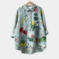 Melinda | Strawberry Botanical Blouse