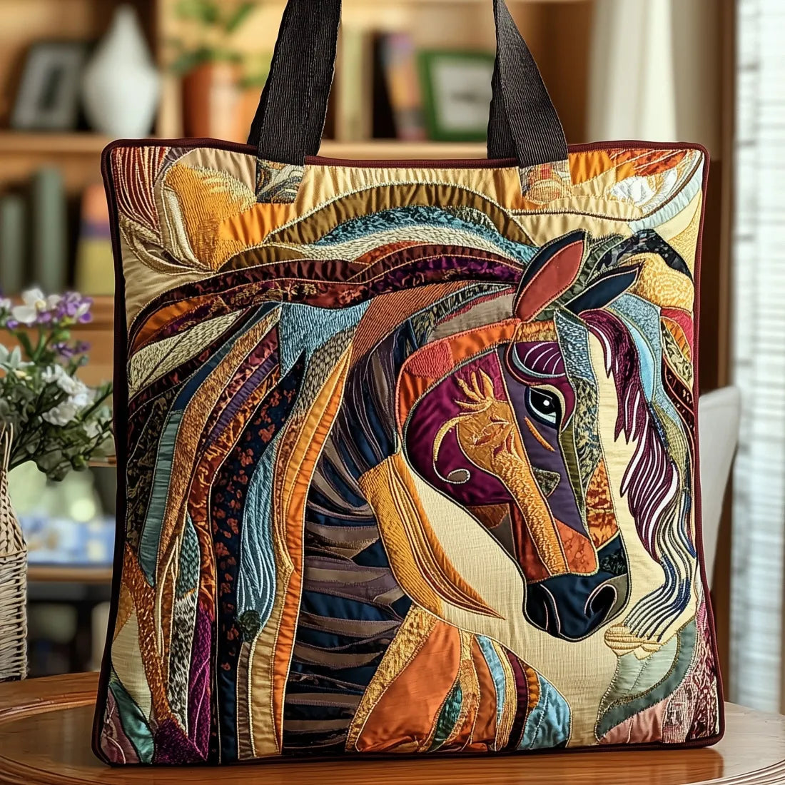 Artisanal Bag - Multicolour Mosaic Horse