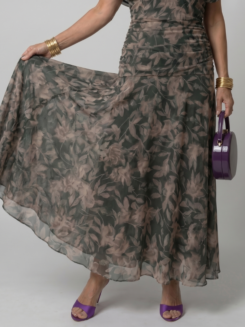 Ellis & Johnson™  | Off Shoulder Flow Midi Dress