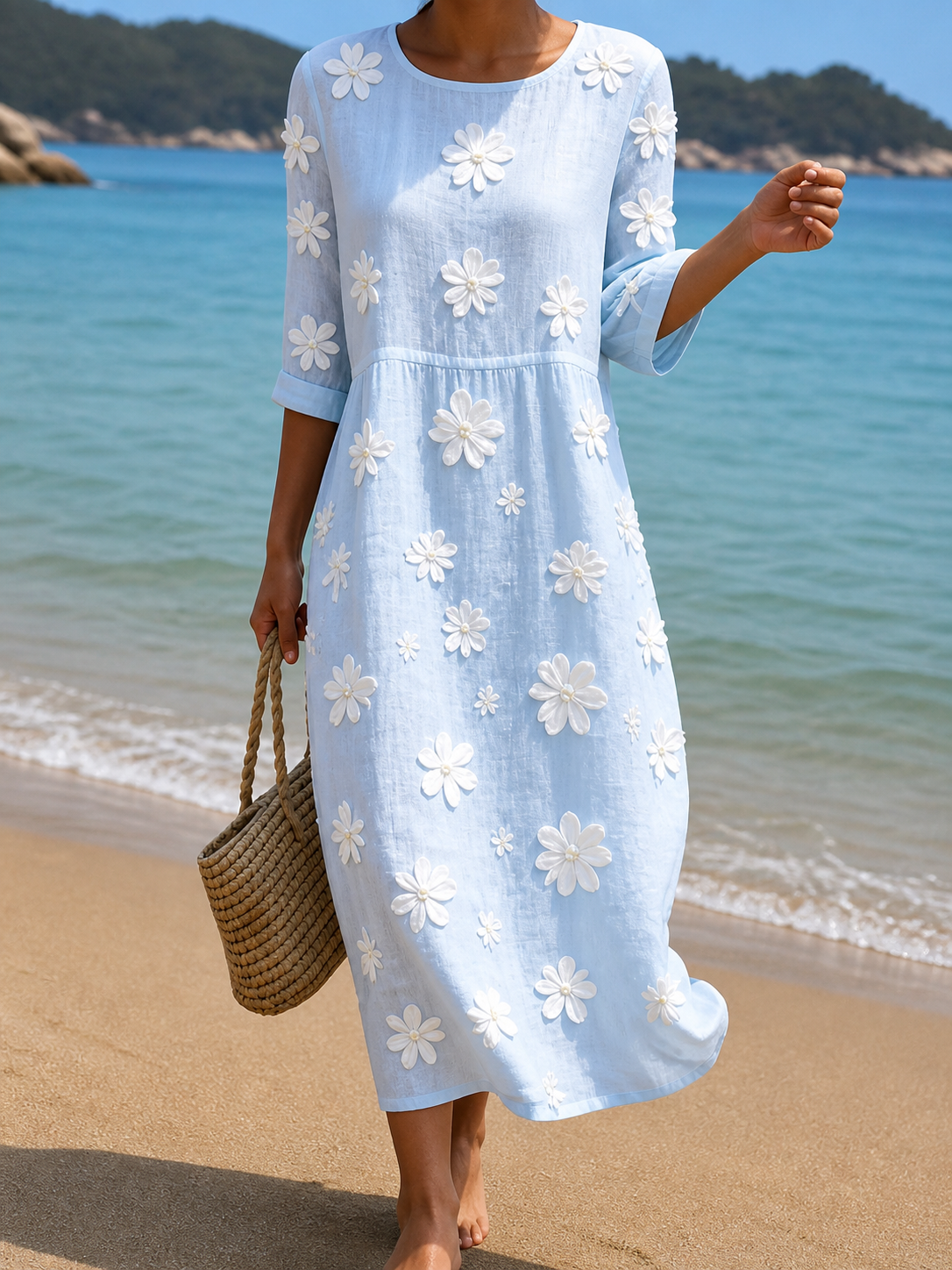 Women's Casual Dress with Floral Print