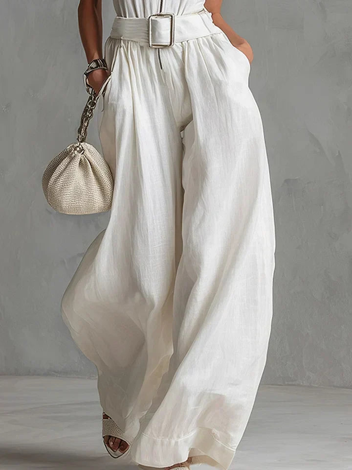 Monroe | Belted Wide-Leg Jumpsuit for Women
