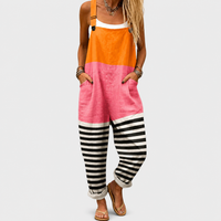 Comfortable Printed Overalls