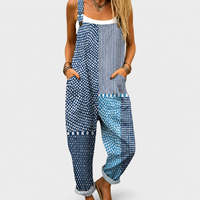 Comfortable Printed Overalls