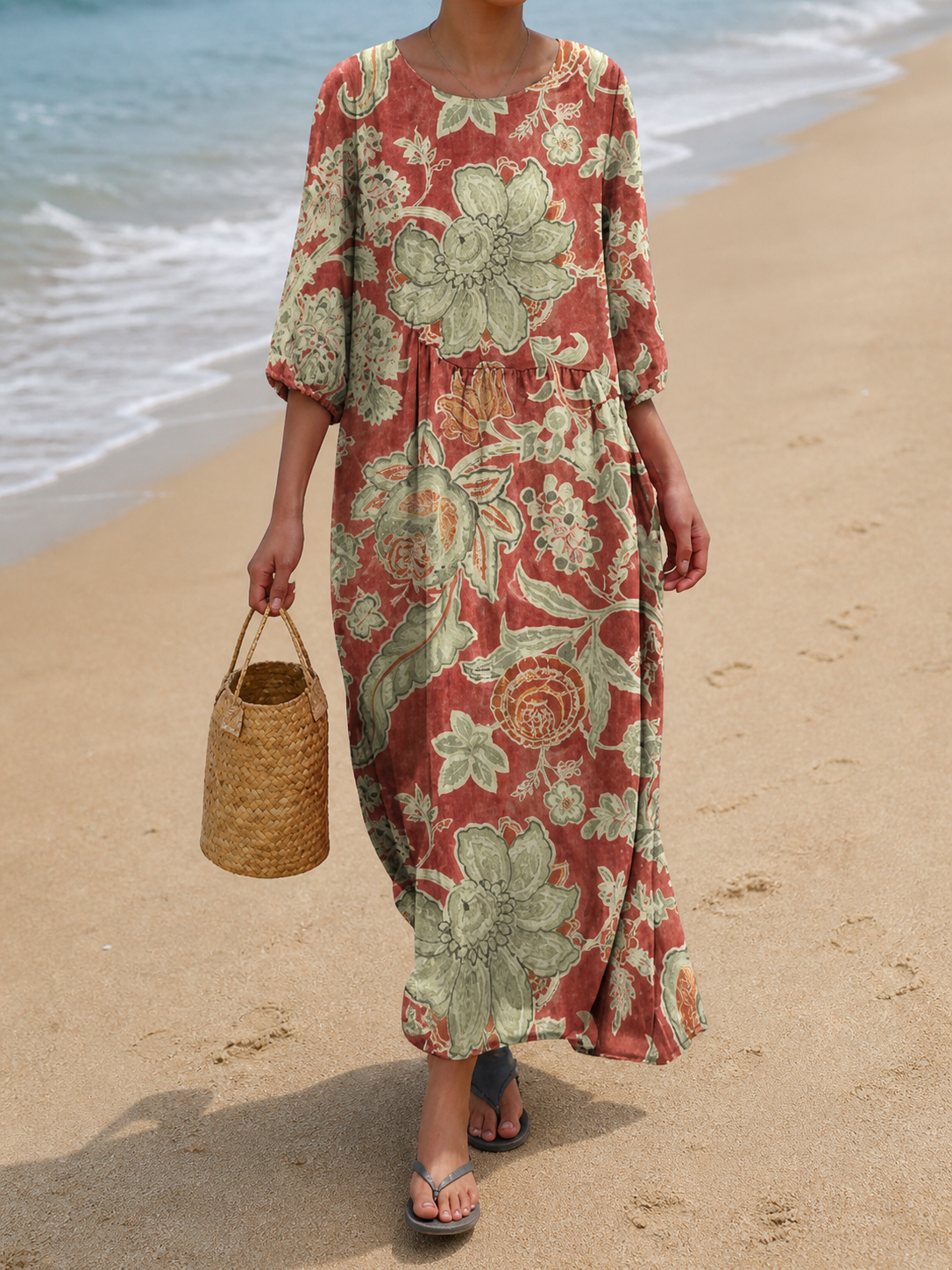 Casual Women's Floral Print Dress