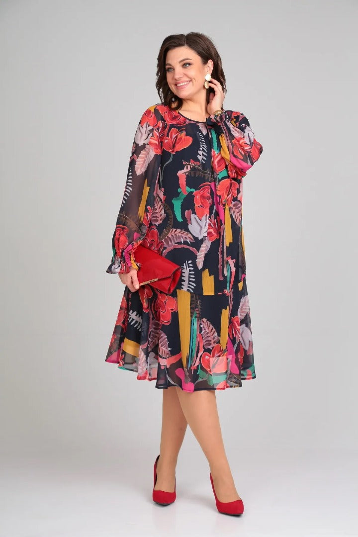 Florine | Elegant Floral Dress