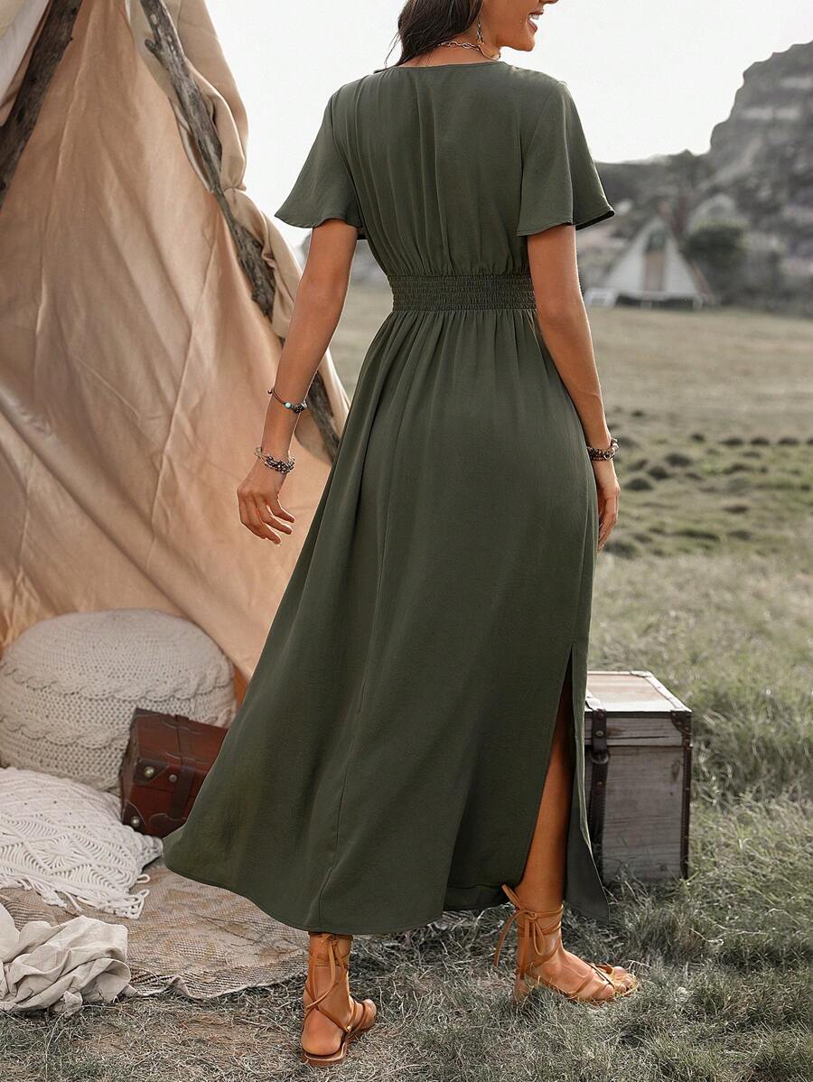 Odette | Elegant Slit Maxi Dress