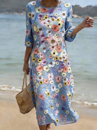 Casual Women's Dress with Floral Print