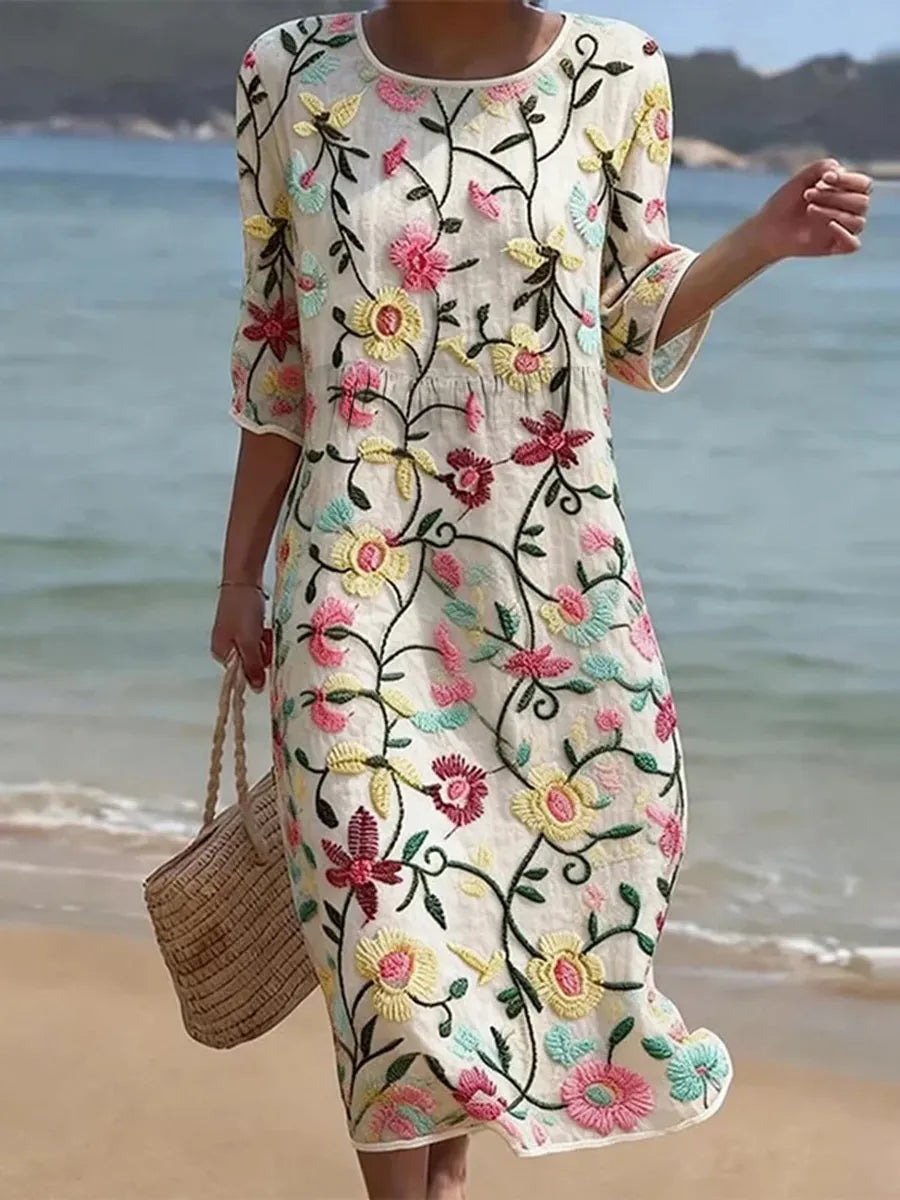 Women's Casual Dress with Floral Print