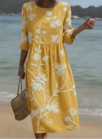 Women's Casual Dress with Floral Print