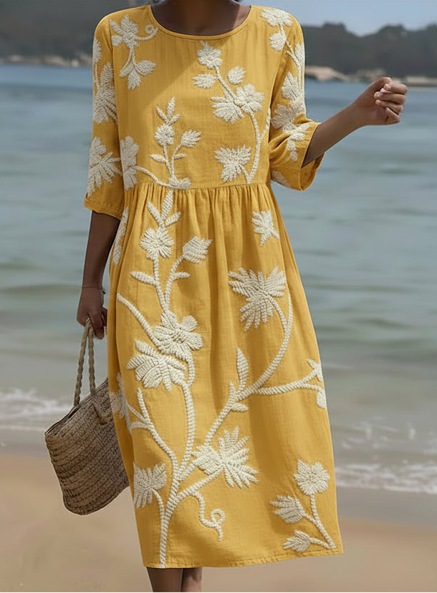 Women's Casual Dress with Floral Print