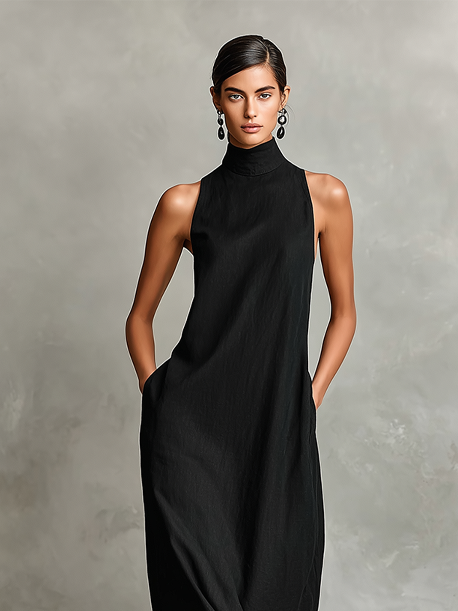 Chiara | Maxi Dress with High Neck