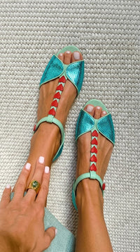 Chelsea | T-Strap Heart Detail Sandal