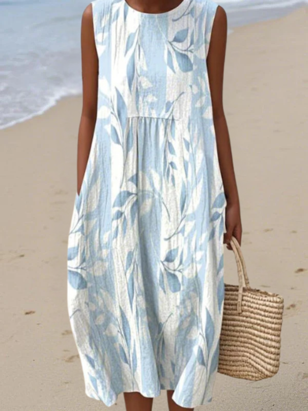 Nora | Sleeveless A-Line Midi Dress
