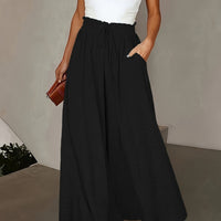 Brigitte | Wide-Leg Fluid Pants with Adjustable Waist